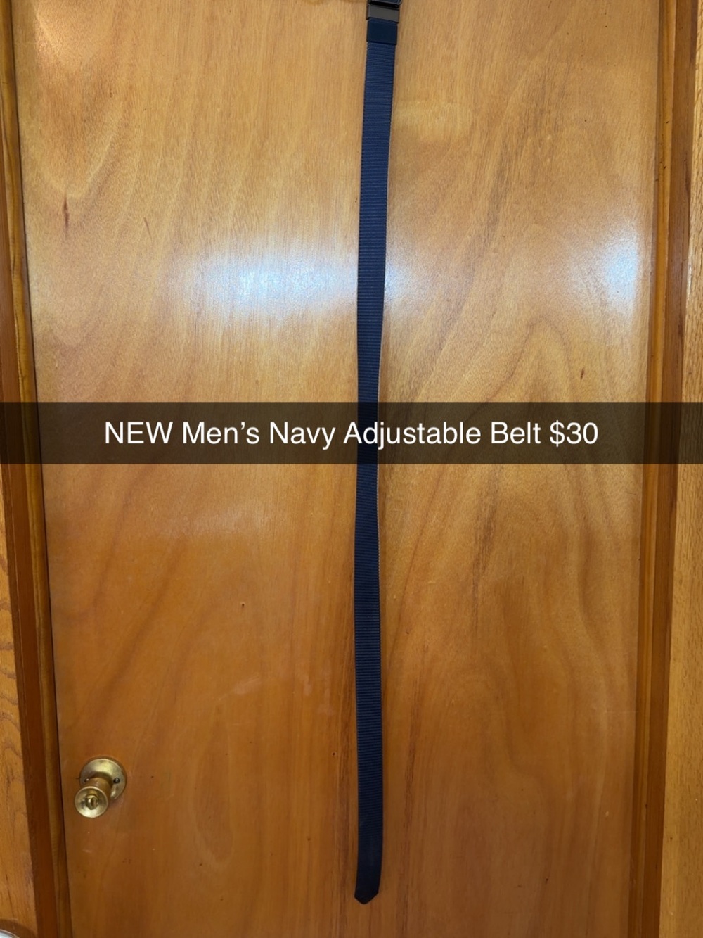 Navy Men's Adjustable Webbing Belt